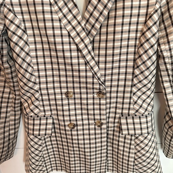 EXPRESSxNEGIN MIRSALAHI plaid boyfriend woman blazer Corpcore oversized XXS - Picture 4 of 14